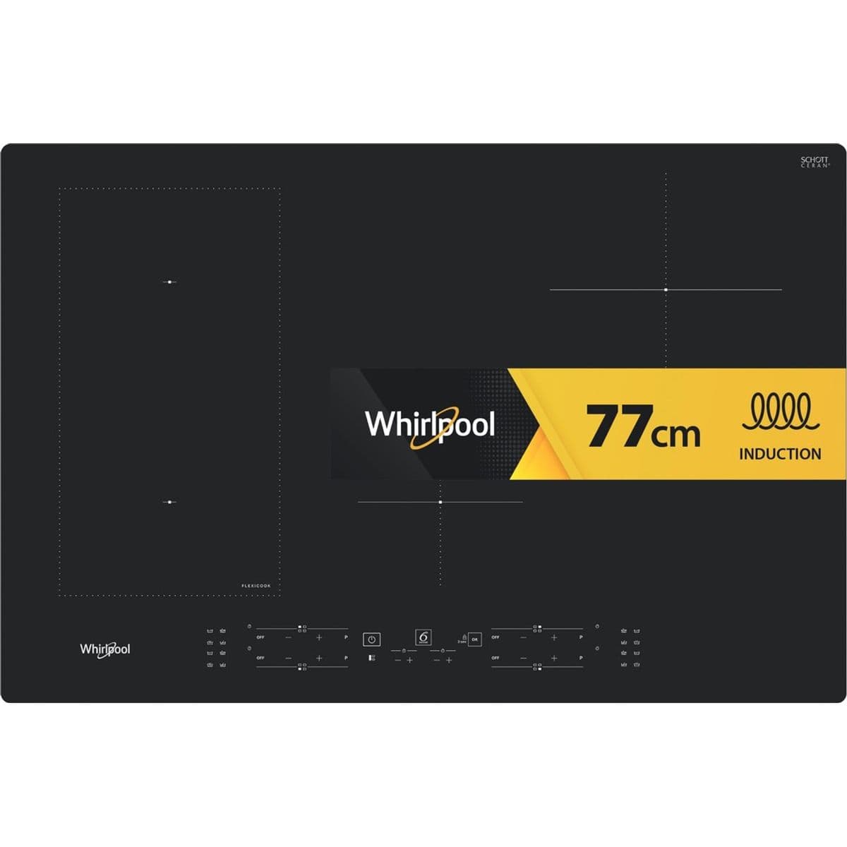WHIRLPOOL Table induction 4 foyers largeur 77 cm WLB2977NE