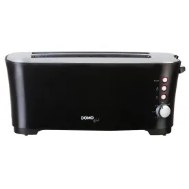 DOMO Grille-pain 2 fentes 4 tranches noir inox - DO961T