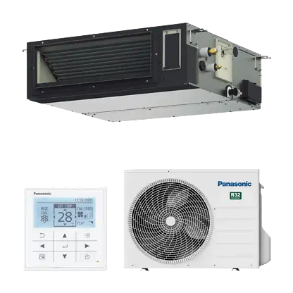 Climatiseur gainable - Panasonic KIT-XZ35-ZKE-H Etherea Z, 3010 fg/h, Inverter, Bomba de calor, Gris