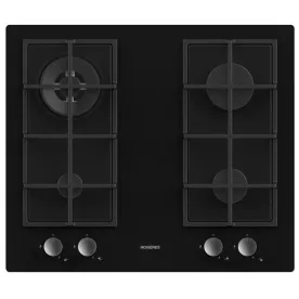 ROSIERES Table de cuisson gaz 4 foyers dessus verre trempé - RVG6BR4SB/1