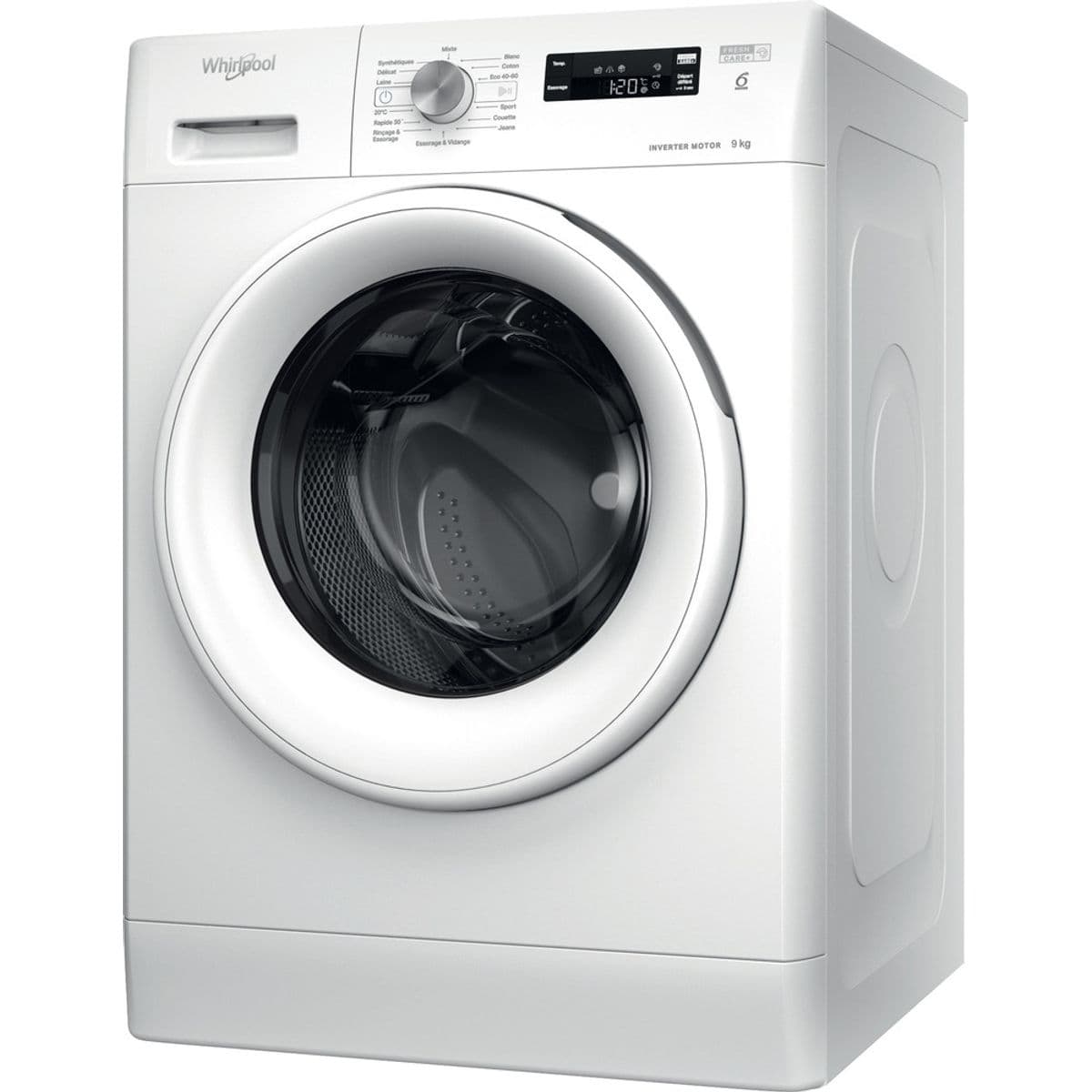 WHIRLPOOL Lave-linge frontal 60 cm 9 kg 1200 tr/mn FFSP9269WFR