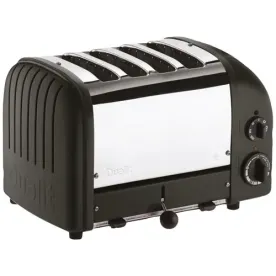 DUALIT Grille-pain 4 tranches Noir & Inox - Classic NewGen - 47035